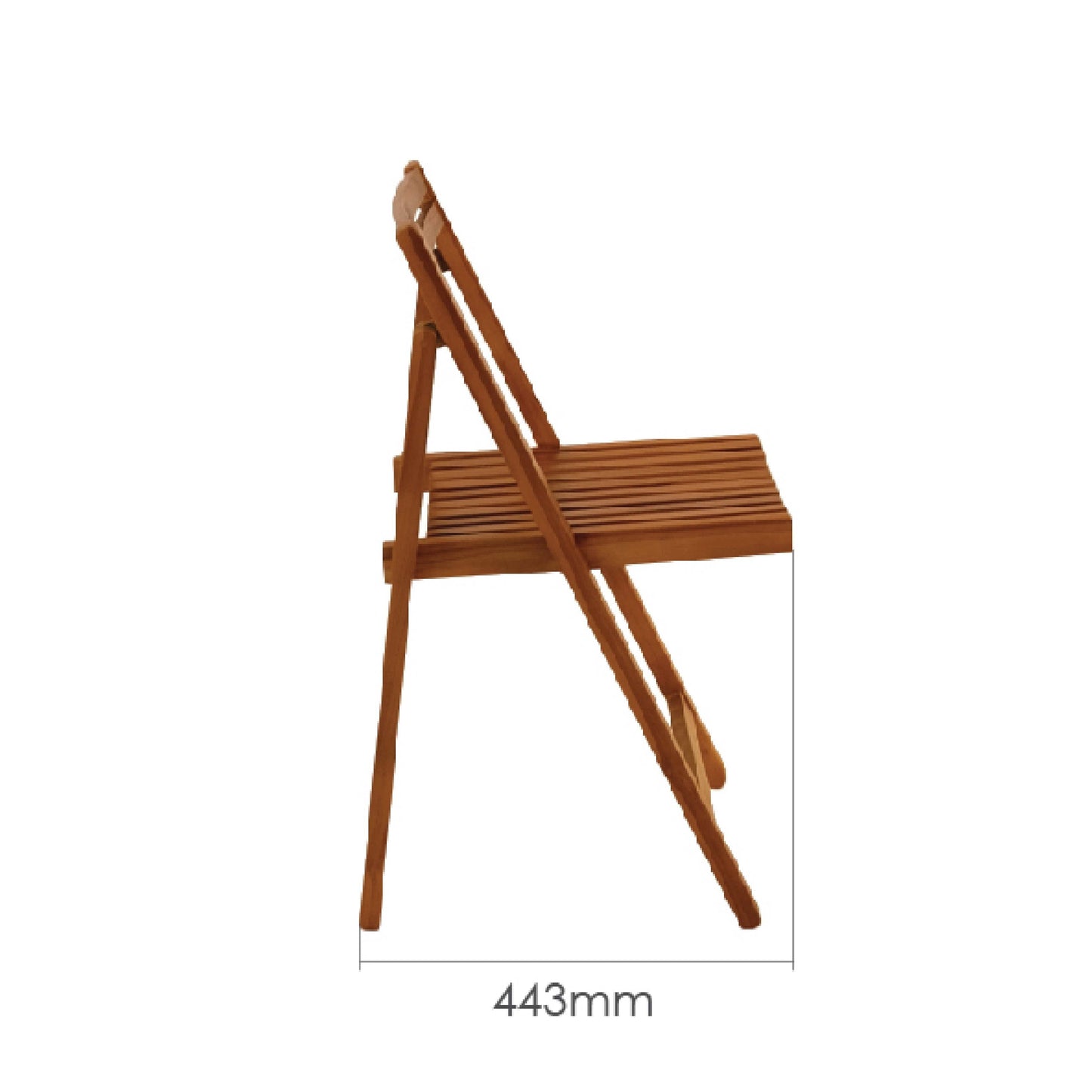 Solid Wood Folding Chair in Natural Finish