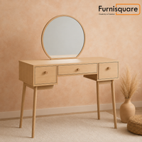 Solid Wood Dressing Table with Drawer for Bedroom