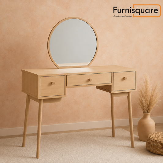 Solid Wood Dressing Table with Drawer for Bedroom