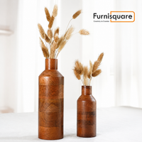 Mango Wood Flower Vases for Table Decor
