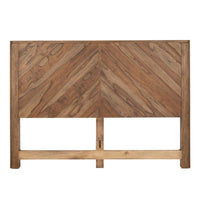 Wooden King Bed with Herringbone Wood Design