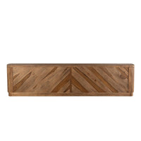 Wooden King Bed with Herringbone Wood Design