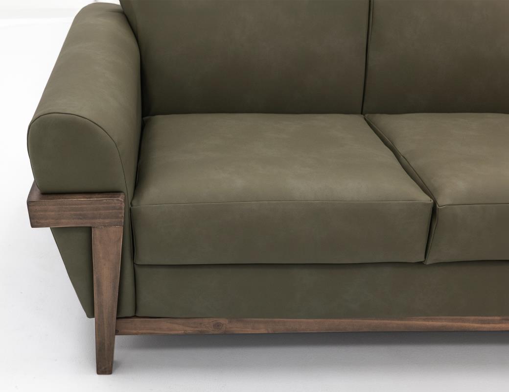Wooden Upholstery 3-Seater Sofa Set for Living Room