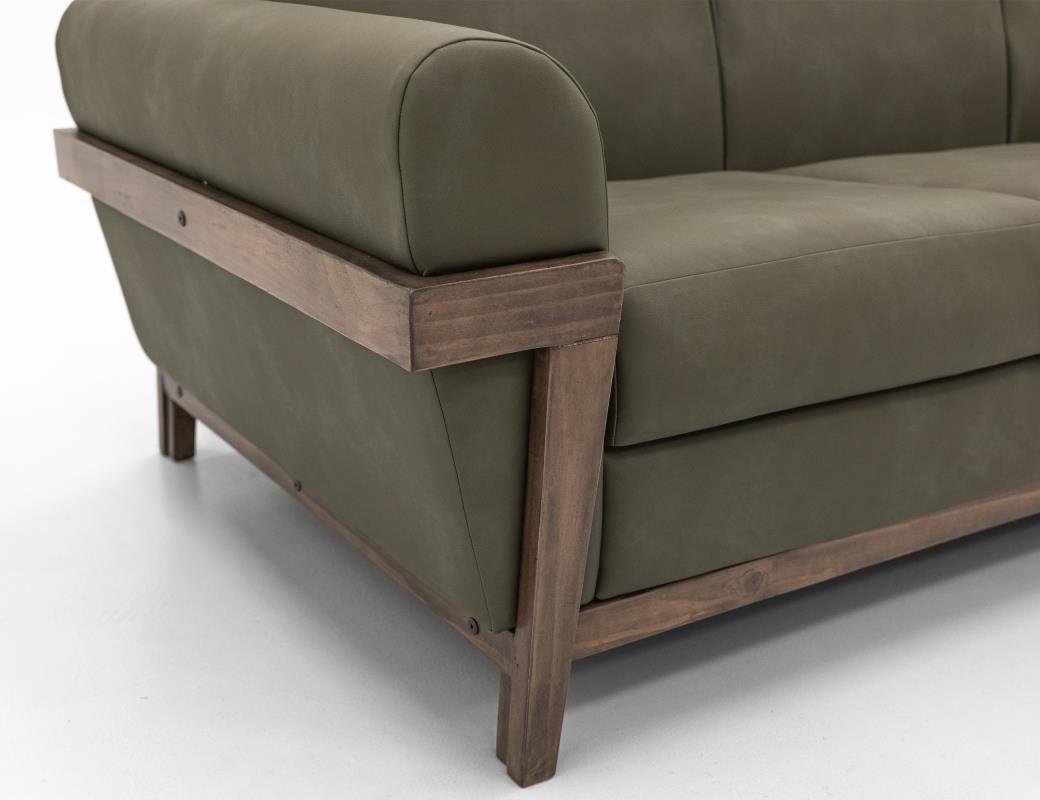 Wooden Upholstery 3-Seater Sofa Set for Living Room