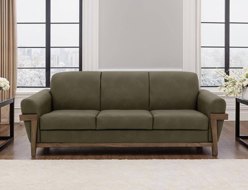Wooden Upholstery 3-Seater Sofa Set for Living Room