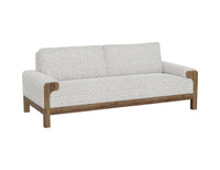 Solid Wood Upholstery Sofa Set 3-Seater for Living Room