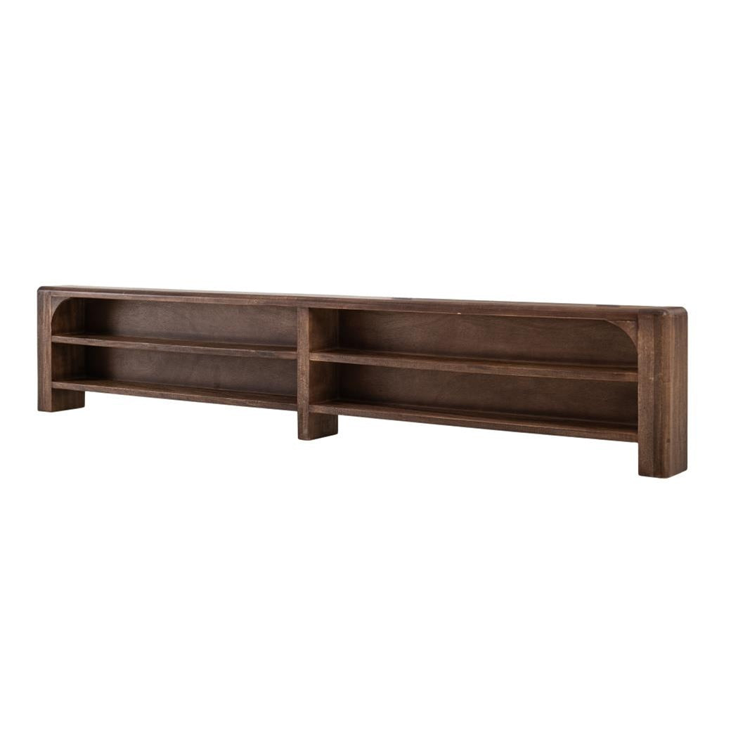 Solid Wood King Bed with Storage Bench in Rustic Teak Finish