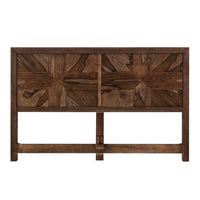 Solid Wood King Bed with Storage Bench in Rustic Teak Finish