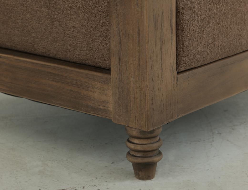 Solid Wood Upholstery 3-Seater Sofa Set for Living Room