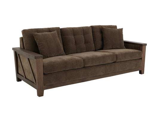 Solid Wood Sofa Set 3-Seater for Living Room