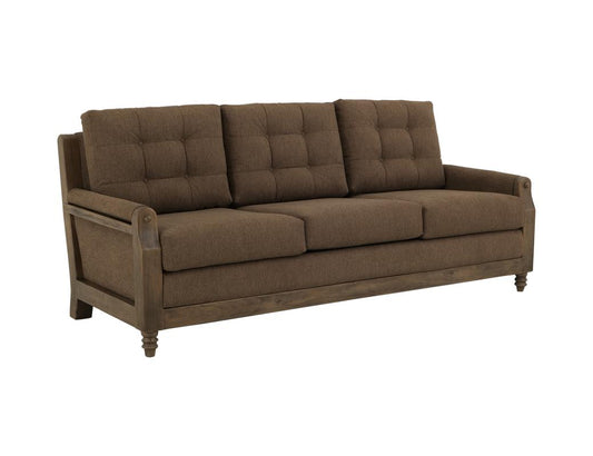 Solid Wood Upholstery 3-Seater Sofa Set for Living Room