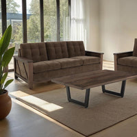 Solid Wood Sofa Set 3-Seater for Living Room