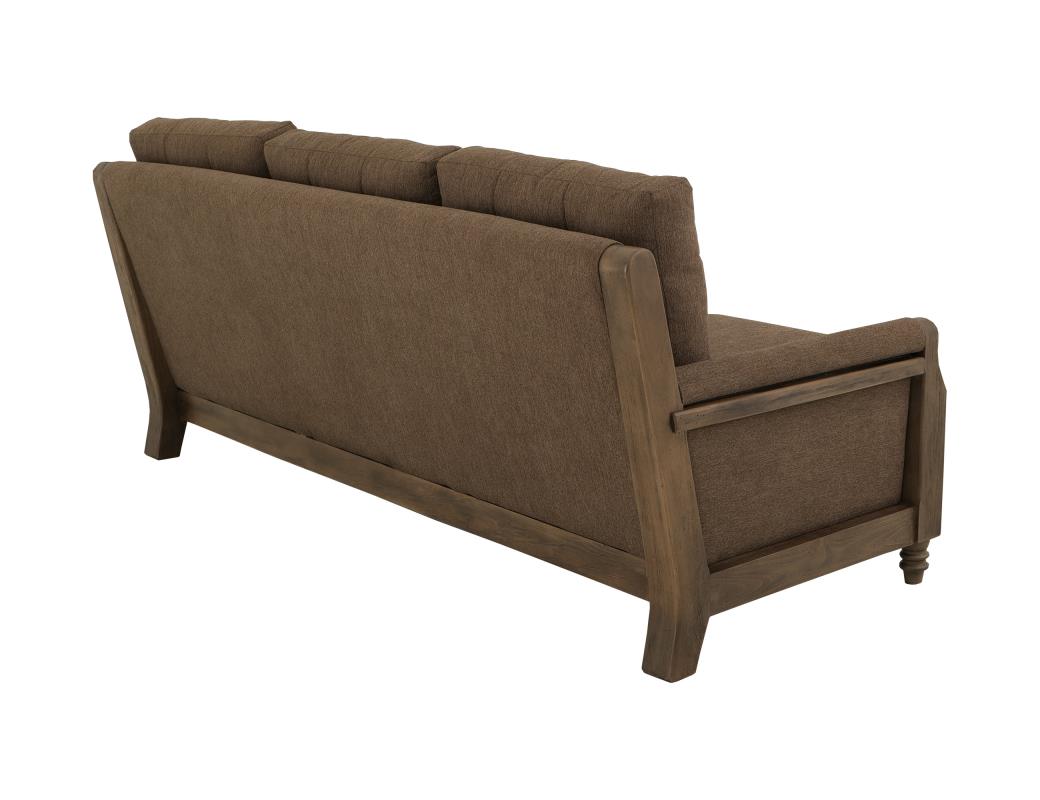 Solid Wood Upholstery 3-Seater Sofa Set for Living Room
