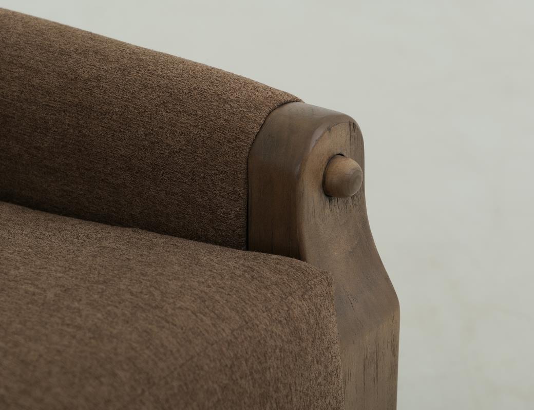 Solid Wood Upholstery 3-Seater Sofa Set for Living Room