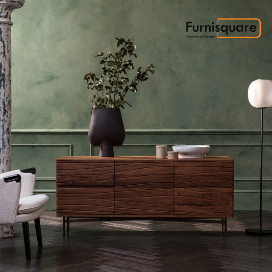 Wooden Sideboard Cabinet with Drawer Storage for Living Room