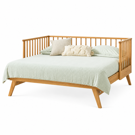 Wooden Pull Out Twin Single Bed for Kid's Bedroom