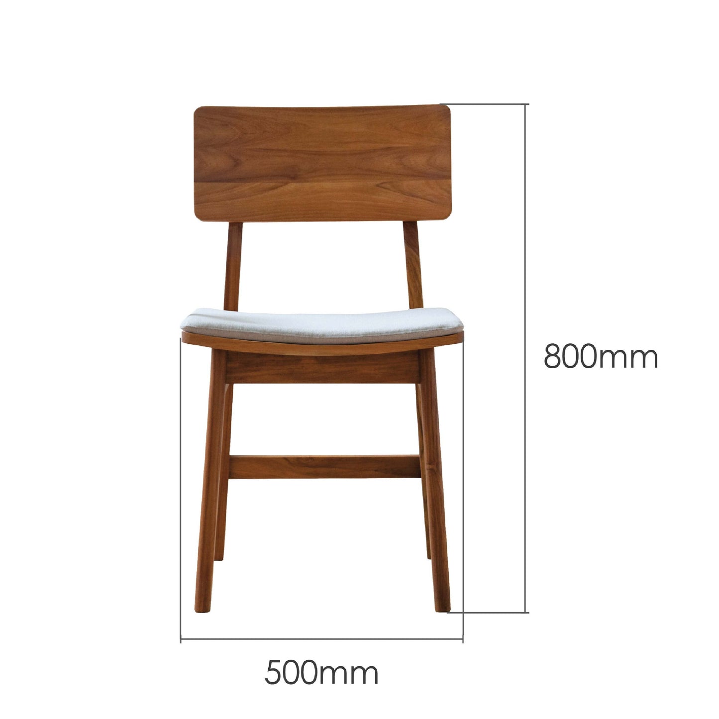 Solid Wood Frame with Cushioned Seat
