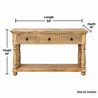 Wooden Antique Console Table for Living Room, Drawing Room & Office