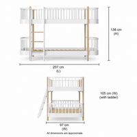 Solid Wood Bunk Bed for Kid's Bedroom