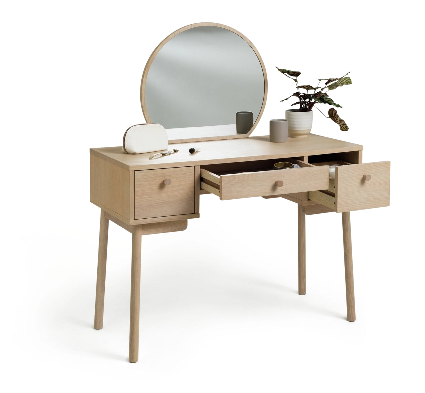 Solid Wood Dressing Table with Drawer for Bedroom