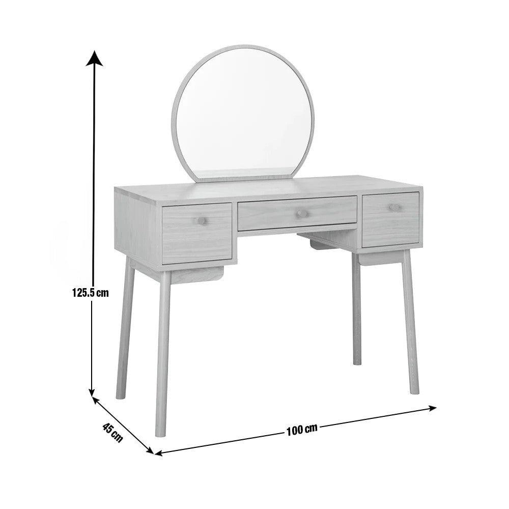 Solid Wood Dressing Table with Drawer for Bedroom
