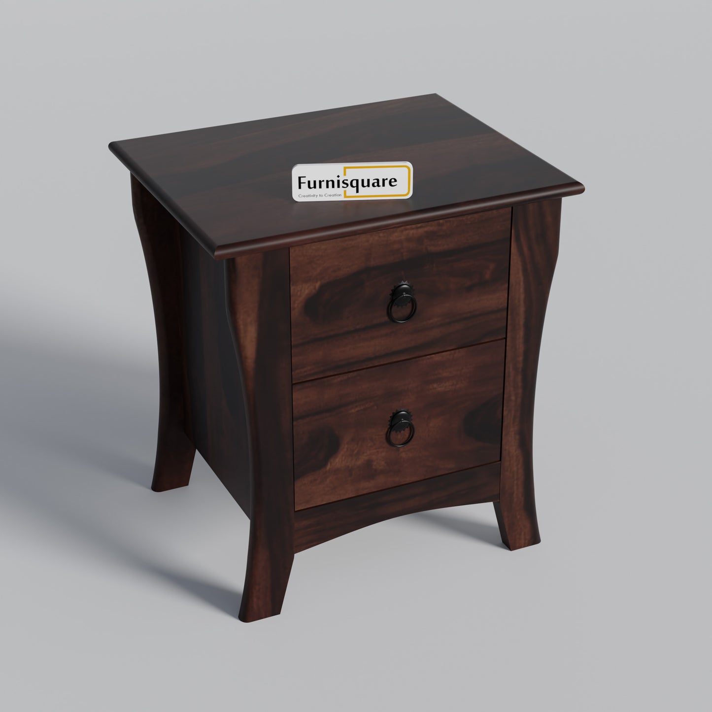 Wooden Bed Side Table with Drawers for Bedroom