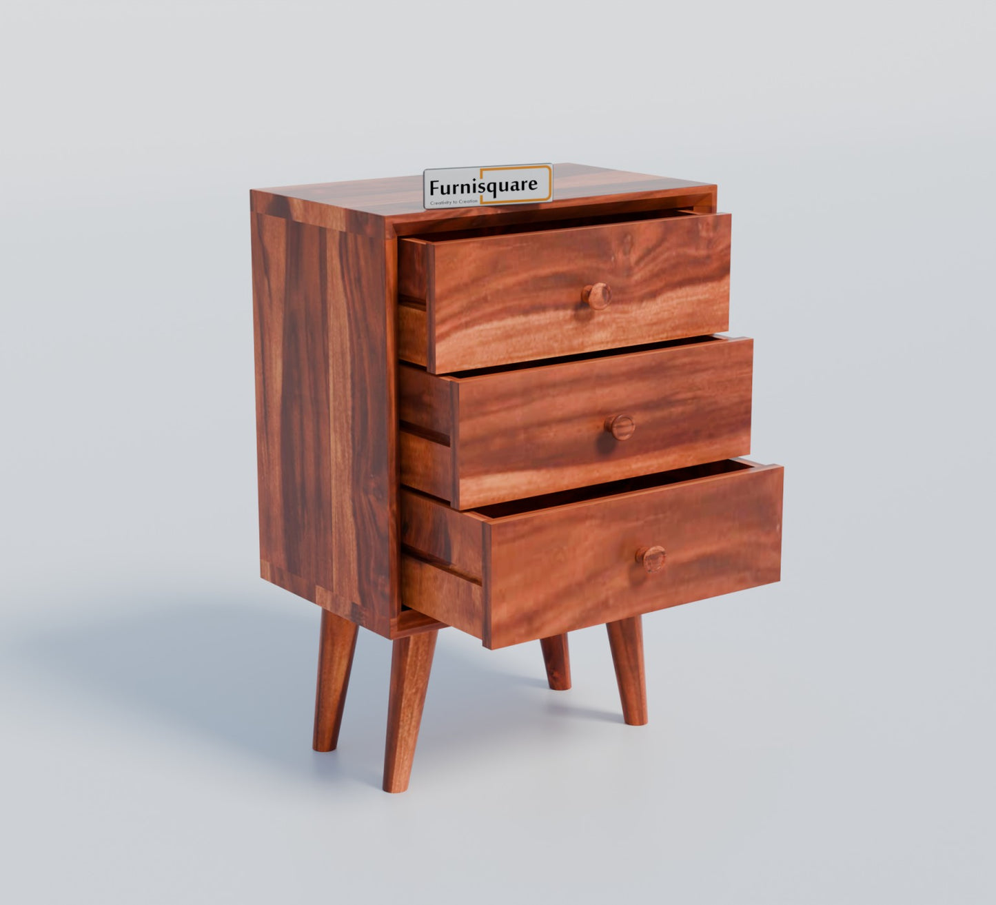 Sheesham Wood Bedside Table for Bedroom