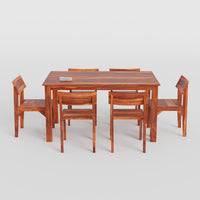 Solid Wood Dining Table 6 Seater with Chair for Dining Room