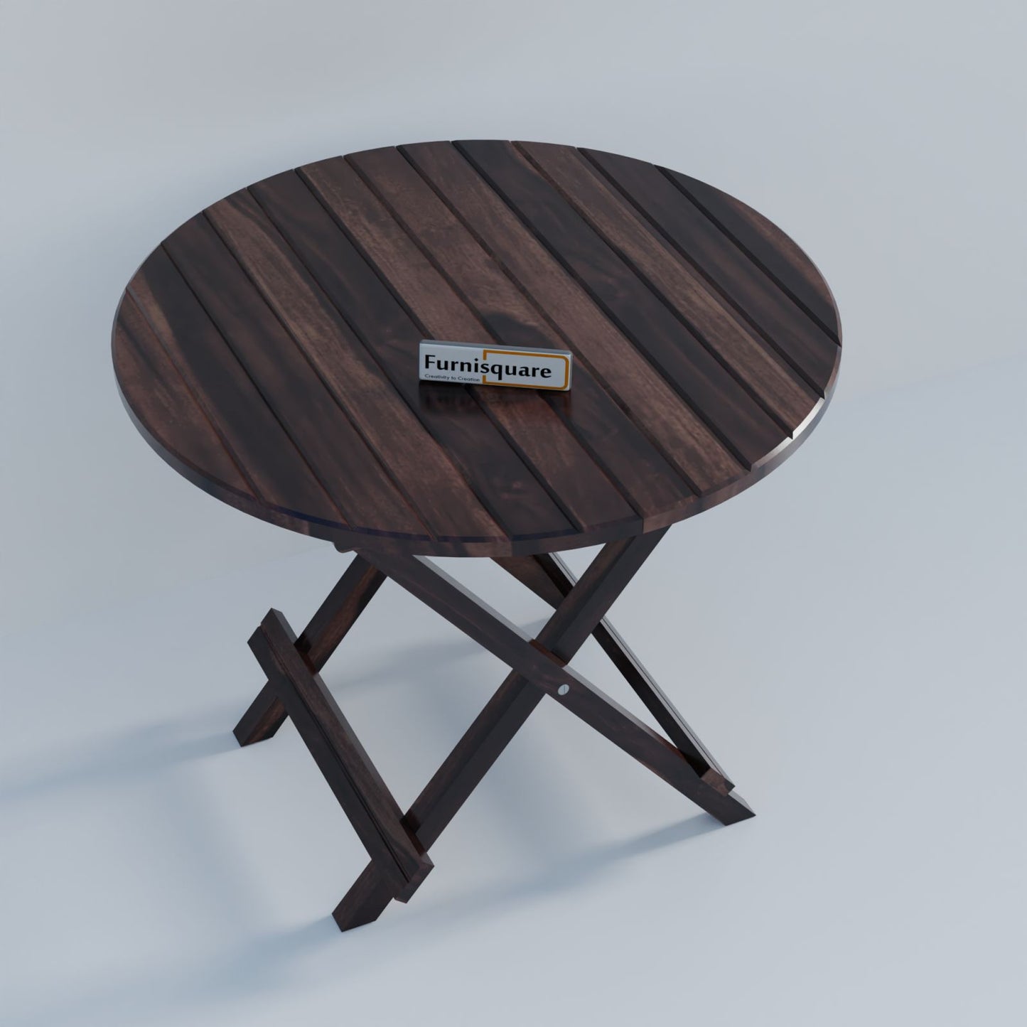 Wooden Round Folding Patio Table for Outdoor Space