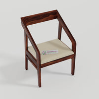 Solid Wood Dining Chair Set of 2 for Dining Room in Walnut Finish