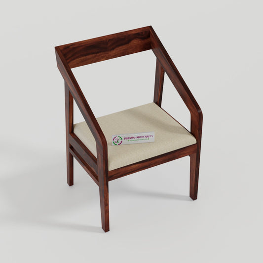 Solid Wood Dining Chair Set of 2 for Dining Room in Walnut Finish