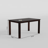 Solid Wood Dining Table 6 Seater with Chair for Dining Room