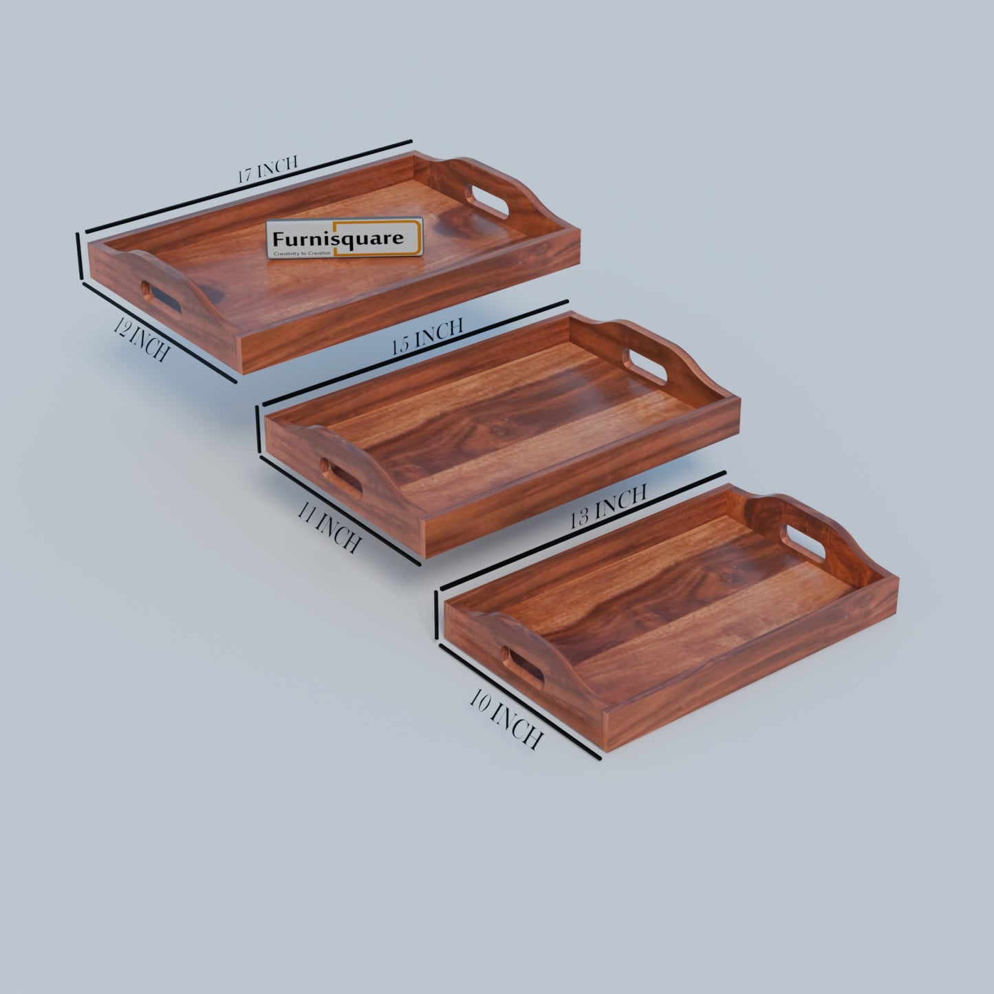 Wooden Serving Tray Set for Kitchen Accessories