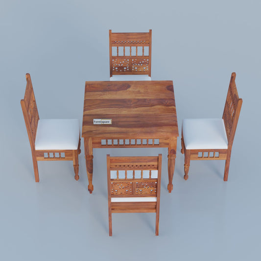 Wooden Dining Table 4 Seater Set for Dining Room
