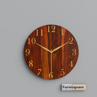 Wooden Round Wall Clock