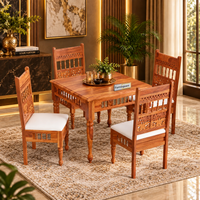 4 Seater Wooden Dining Table Set for Dining Room
