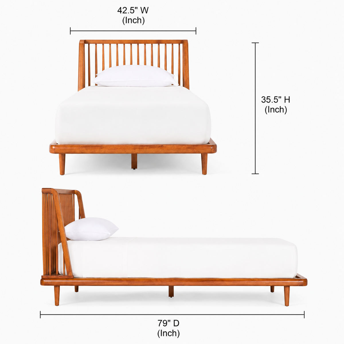 Wooden Single Bed for Kids Bedroom