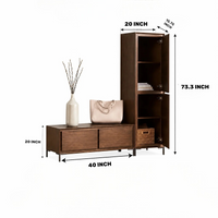 Solid Wood Shoe Rack for Living Storage