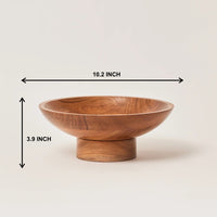 Wooden Fruit Bowl for Dining Table & Kitchen Decor