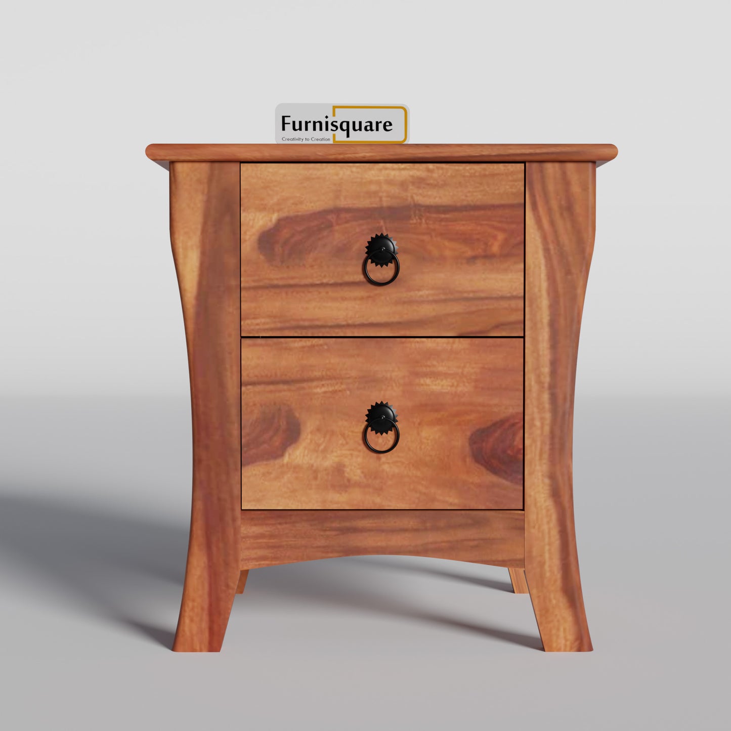 Wooden Bed Side Table with Drawers for Bedroom