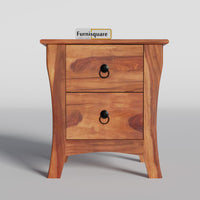 Wooden Bed Side Table with Drawers for Bedroom