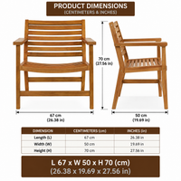 Wooden Dining Chair with Armrest