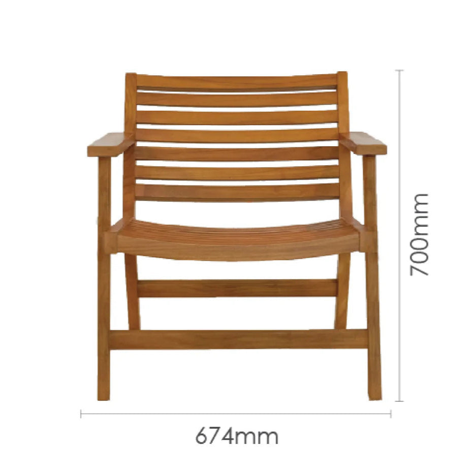 Wooden Dining Chair with Armrest