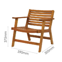Wooden Dining Chair with Armrest