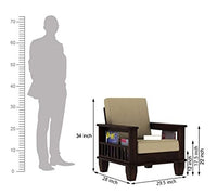 Wooden One Seater Sofa Set for Living Room
