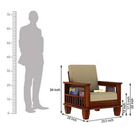 Wooden One Seater Sofa Set for Living Room