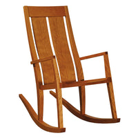 Wooden Rocking Chair with Curved Back Panels
