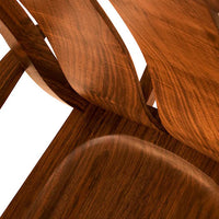 Wooden Rocking Chair with Curved Back Panels