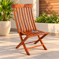 Wooden Patio Folding Chair for Living Room