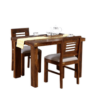 Wooden Dining Table 2 Seater for Dining Room with Cushioned Chair